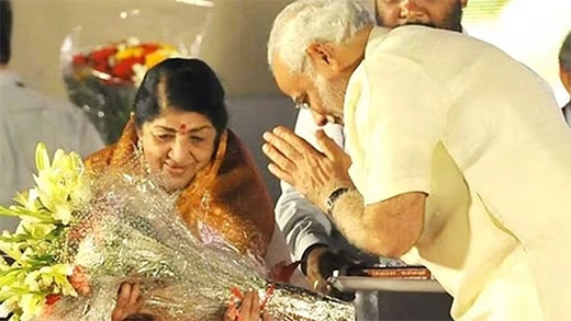 PM Modi -Latha Mangeshkar 